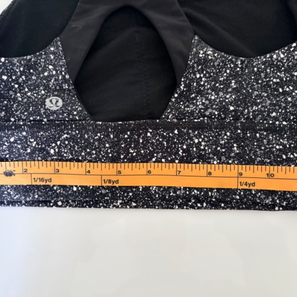 Lululemon Energy Bra Long Line Splatter Print Size 4 Yoga Pilates Running - Picture 4 of 6